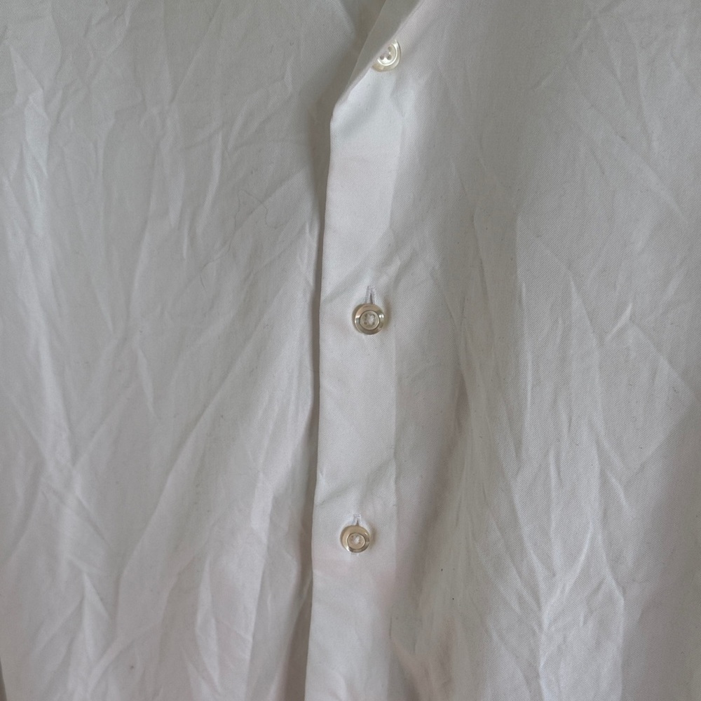 David Donahue Trim Classic White Men's Dress Shirt Size 15.5 32/33 - Picture 6 of 8